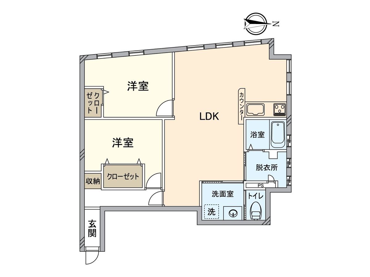 朱雀ハイツ 間取図(平面図) 間取図(平面図)