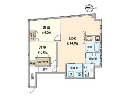 朱雀ハイツ 間取図(平面図)