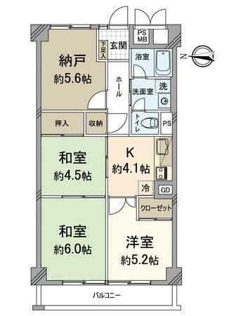 室町スカイハイツ 間取図(平面図)