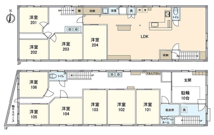 北区衣笠西馬場町 間取図(平面図) 北区衣笠西馬場町 間取図(平面図)