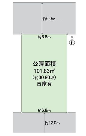 西京区大枝西新林町5丁目 B号地 区画図 西京区大枝西新林町5丁目 B号地 区画図