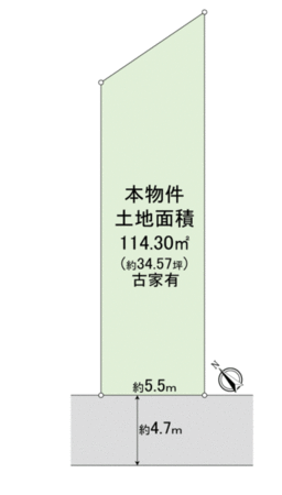 西京区桂千代原町 地形図