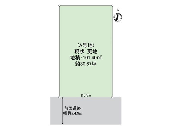 西京区大原野上里男鹿町A号地 区画図 西京区大原野上里男鹿町A号地 区画図
