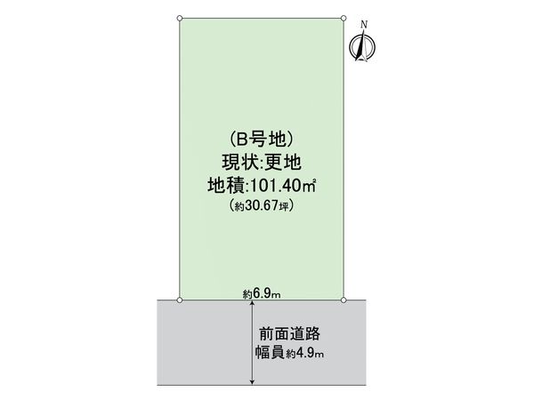 西京区大原野上里男鹿町B号地 区画図
