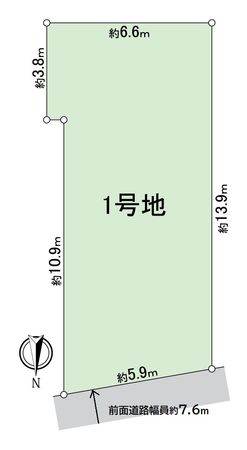 向日市森本町春日井 1号地 区画図