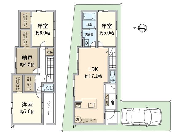長岡京市神足掛越 4号地 間取図(平面図) 間取図(平面図)