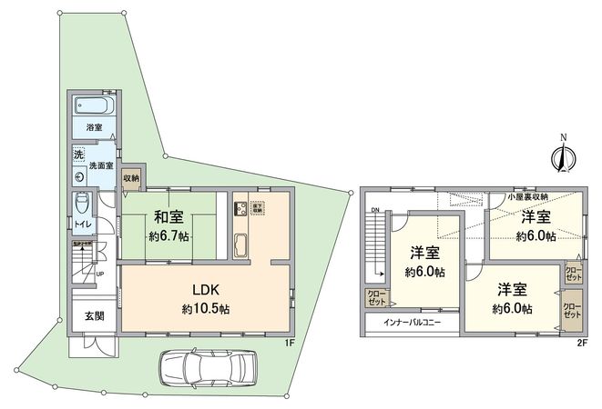 長岡京市緑が丘 間取図(平面図) 長岡京市緑が丘 間取図(平面図)