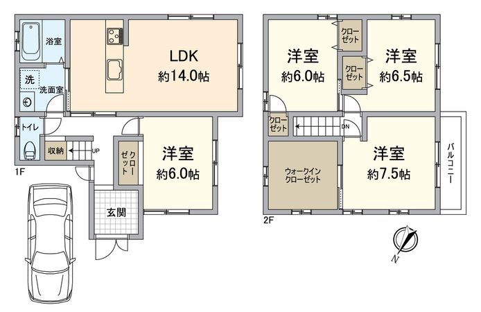 長岡京市金ケ原平井 間取図(平面図) 間取図(平面図)