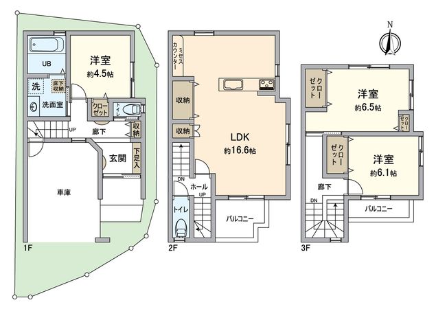 長岡京市こがねが丘 間取図(平面図) 間取図(平面図)