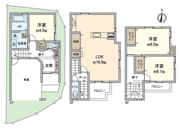 長岡京市こがねが丘 間取図(平面図) 長岡京市こがねが丘 間取図(平面図)