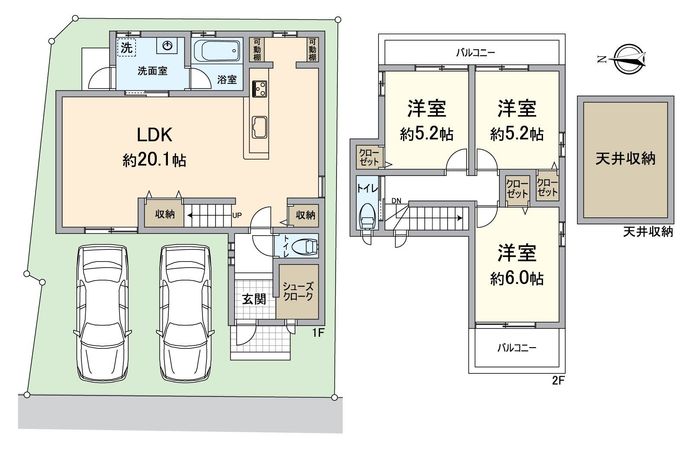 西京区山田南山田町 11号地 間取図(平面図) 西京区山田南山田町 11号地 間取図(平面図)