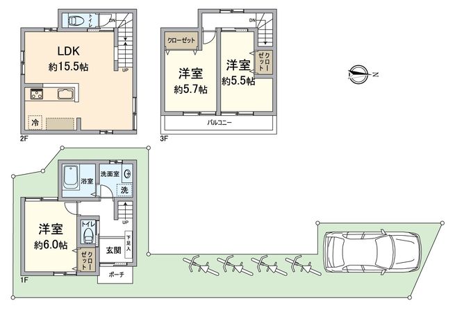 西京区桂上野北町 間取図(平面図)