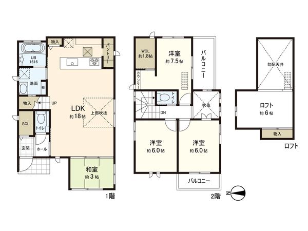長岡京市長岡1丁目 間取図(平面図)