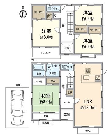 西京区御陵峰ケ堂町 間取図(平面図) 間取図(平面図)