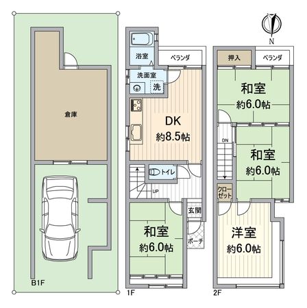 西京区桂乾町 間取図(平面図) 西京区桂乾町 間取図(平面図)