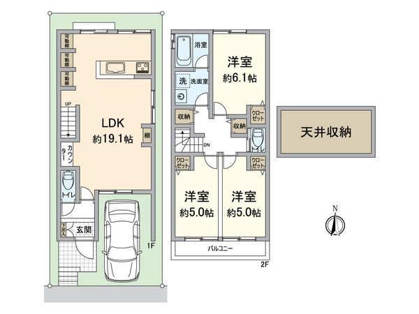 長岡京市一文橋2丁目 間取図(平面図) 長岡京市一文橋2丁目 間取図(平面図)