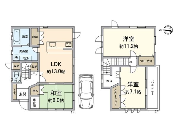 長岡京市高台3丁目 間取図(平面図)