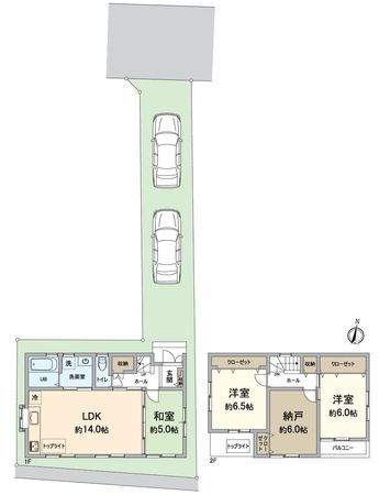 右京区鳴滝中道町 間取図(平面図) 右京区鳴滝中道町 間取図(平面図)