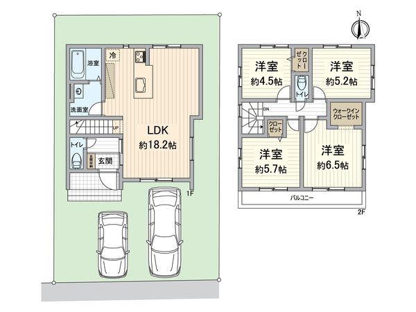西京区山田車塚町 間取図(平面図) 西京区山田車塚町 間取図(平面図)