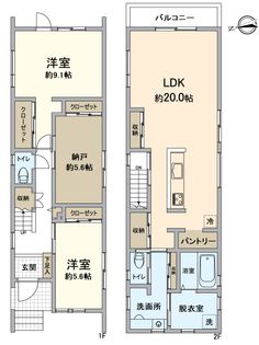 長岡京市一文橋一丁目 新築戸建 間取図(平面図)