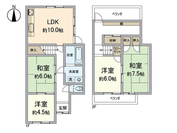 西京区樫原蛸田町 間取図(平面図) 西京区樫原蛸田町 間取図(平面図)
