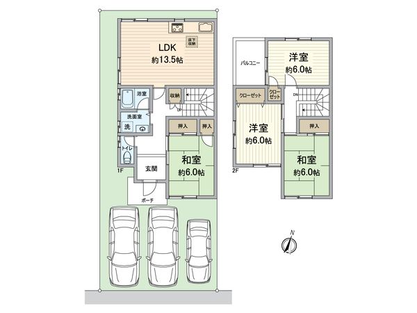 西京区大原野西竹の里町 間取図(平面図) 西京区大原野西竹の里町 間取図(平面図)
