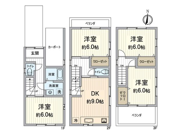 向日市寺戸町三ノ坪 間取図(平面図) 向日市寺戸町三ノ坪 間取図(平面図)