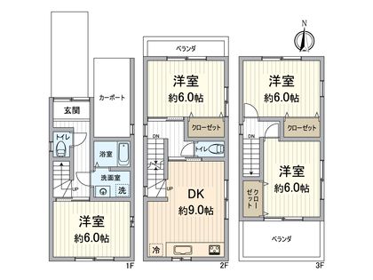向日市寺戸町三ノ坪 間取図(平面図)