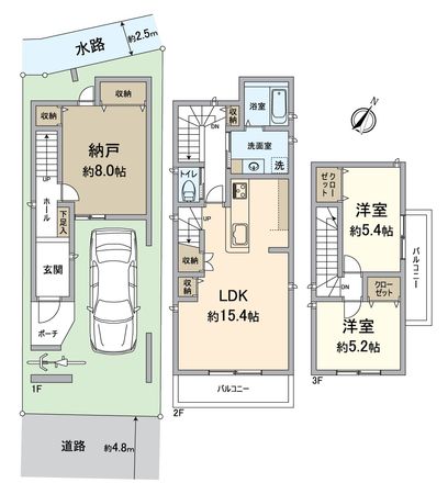 西京区上桂前田町 間取図(平面図) 西京区上桂前田町 間取図(平面図)
