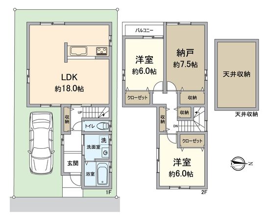 向日市寺戸町中村垣内 間取図(平面図) 間取図(平面図)