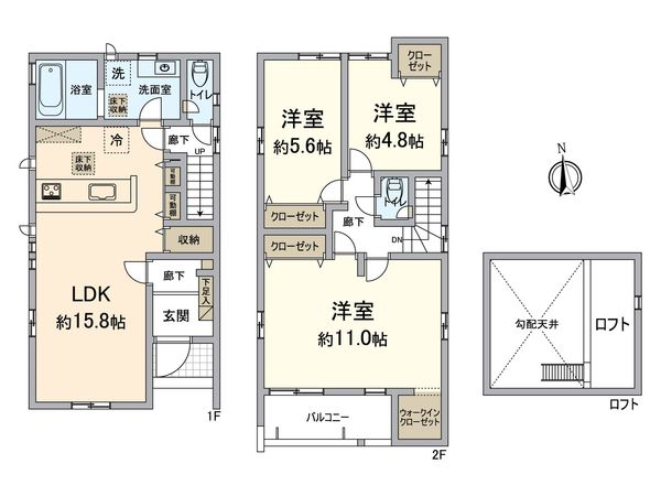長岡京市今里畔町 間取図(平面図)
