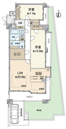 サーパス西向日 間取図(平面図) サーパス西向日 間取図(平面図)