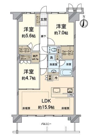 ローレルスクエア長岡京ザ・マークス サウスコート 間取図(平面図) ローレルスクエア長岡京ザ・マークス サウスコート 間取図(平面図)