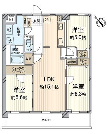 ローズヴィラ長岡京 間取図(平面図) ローズヴィラ長岡京 間取図(平面図)