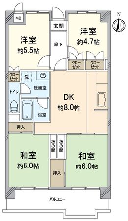 ルミエール桂川 間取図(平面図)