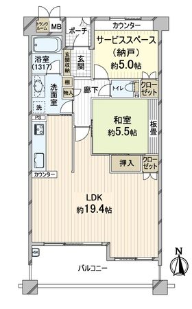 アンビエント東向日ベルクール 間取図(平面図) アンビエント東向日ベルクール 間取図(平面図)