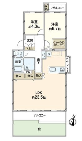 境谷西第1住宅28棟 間取図(平面図) 間取図(平面図)
