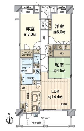 ディアエスタミオ桂壱番館 間取図(平面図) ディアエスタミオ桂壱番館 間取図(平面図)
