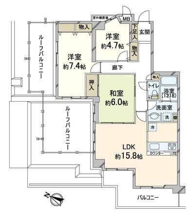 藤和ライブタウン洛西 間取図(平面図) 間取図(平面図)