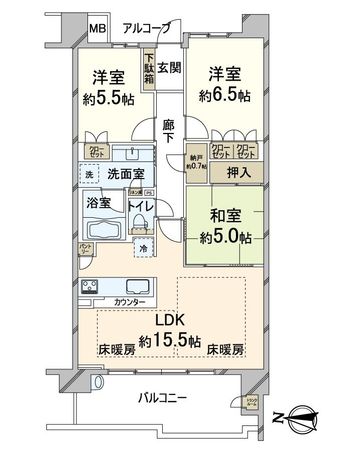 パークシティ桂ジオ 間取図(平面図) パークシティ桂ジオ 間取図(平面図)