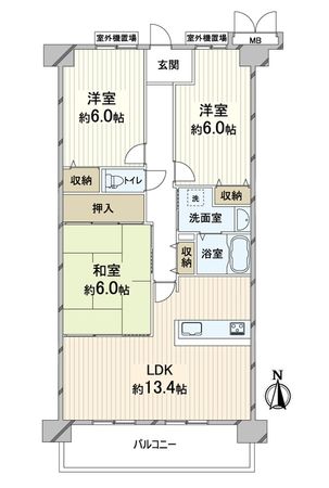 長岡京グリーンマンション 間取図(平面図) 長岡京グリーンマンション 間取図(平面図)