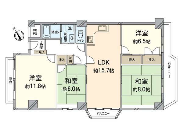 イトーピア向日マンション 間取図(平面図) イトーピア向日マンション 間取図(平面図)