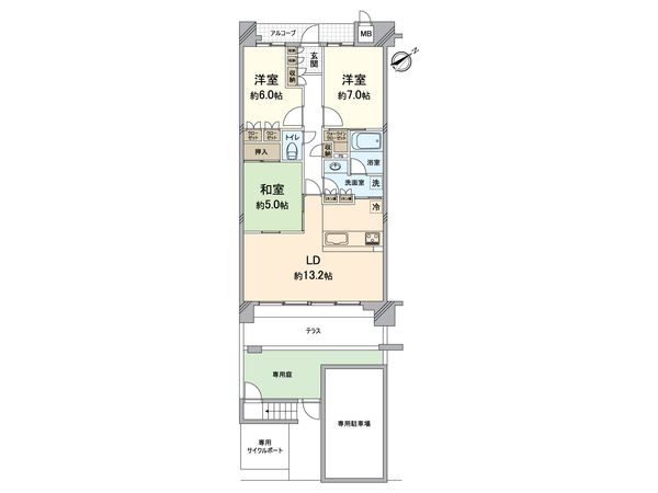 グリーンフォート長岡京イースト 間取図(平面図) グリーンフォート長岡京イースト 間取図(平面図)