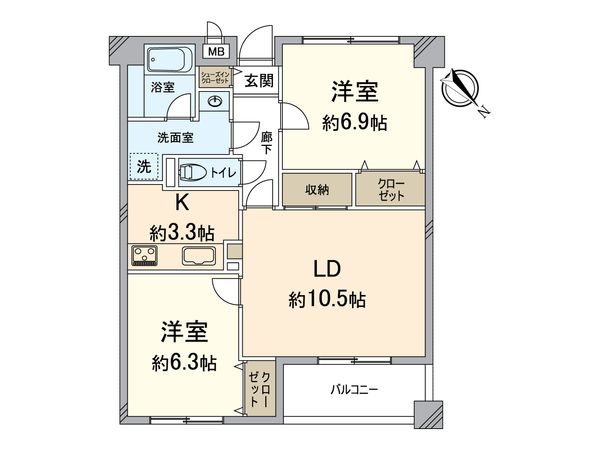 コスモ桂 間取図(平面図)