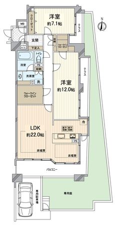 サーパス西向日 間取図(平面図) サーパス西向日 間取図(平面図)