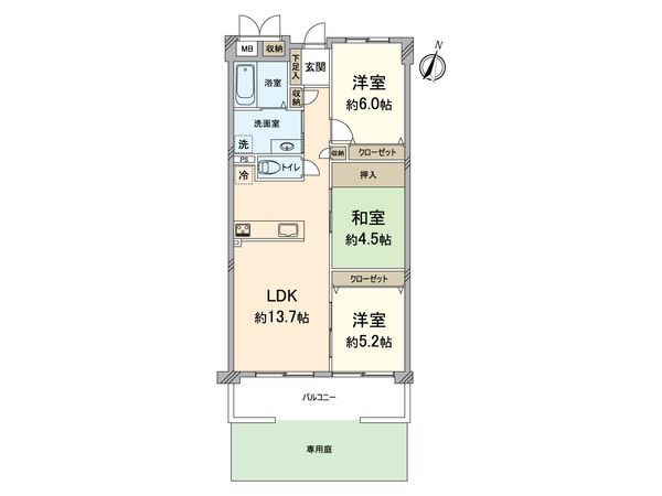 K-City桂川Ⅰ番館 間取図(平面図) K-City桂川Ⅰ番館 間取図(平面図)