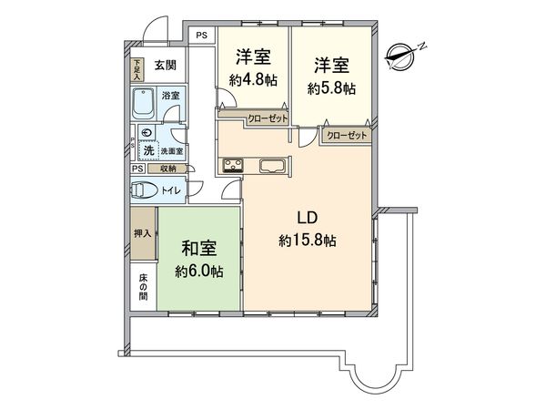 ダイアパレスロイヤル京都桂 間取図(平面図)