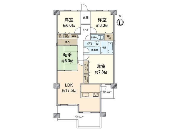 サンシティ桂坂 参番館 間取図(平面図) サンシティ桂坂 参番館 間取図(平面図)