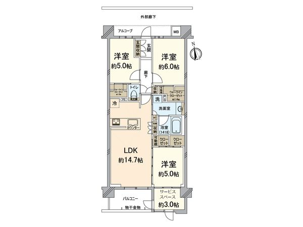 デュオヒルズ京都桂川 間取図(平面図) 間取図(平面図)