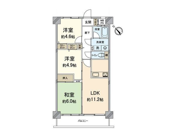 グランドゥール桂坂 間取図(平面図) グランドゥール桂坂 間取図(平面図)